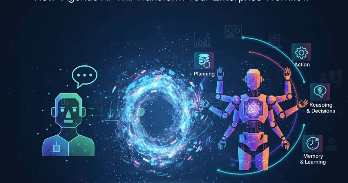 Cover image for blog post: From Chatbots to Agents: How Agentic AI Will Transform Your Enterprise Workflow